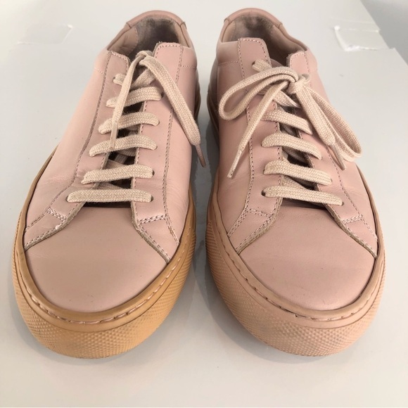 𝅺woman by Common Projects Low Top Ballerina Pink Leather Sneakers size 7 - Picture 3 of 5